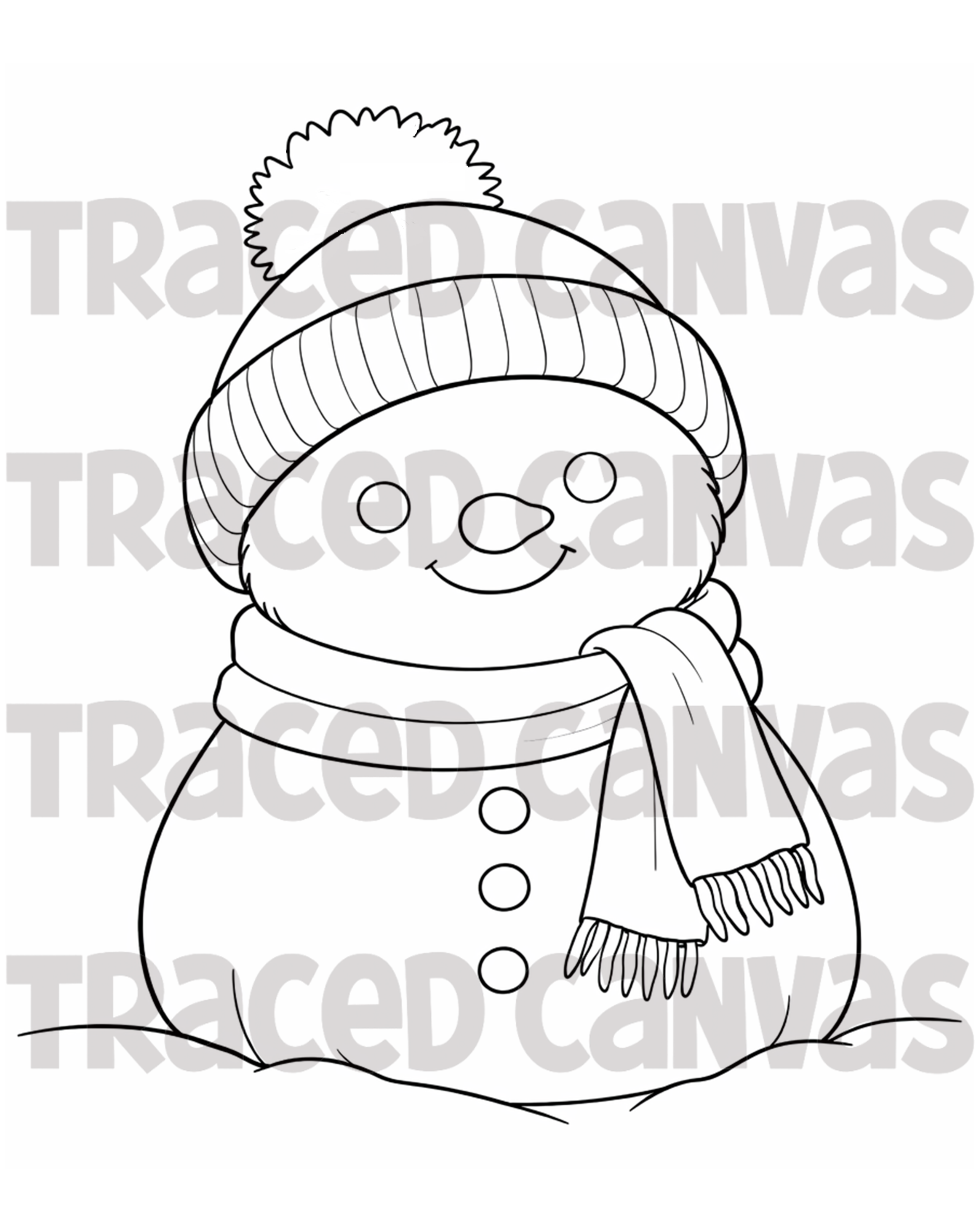 Snow Baby - Traced Canvas