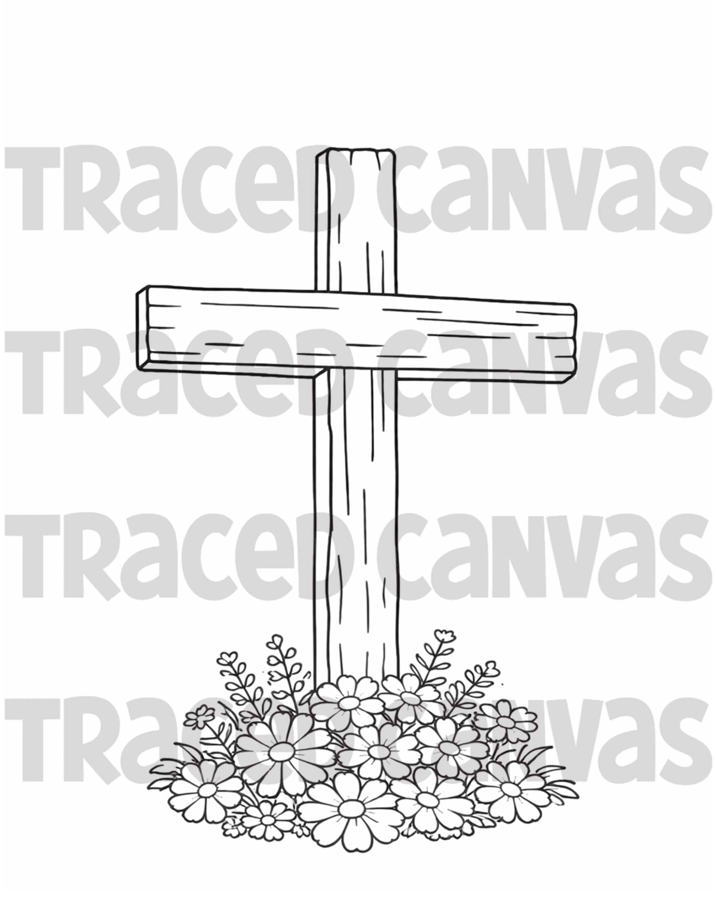 He Is Risen - Traced Canvas