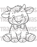 Boy Cow - Traced Canvas