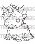 Baby Dragon - Traced Canvas