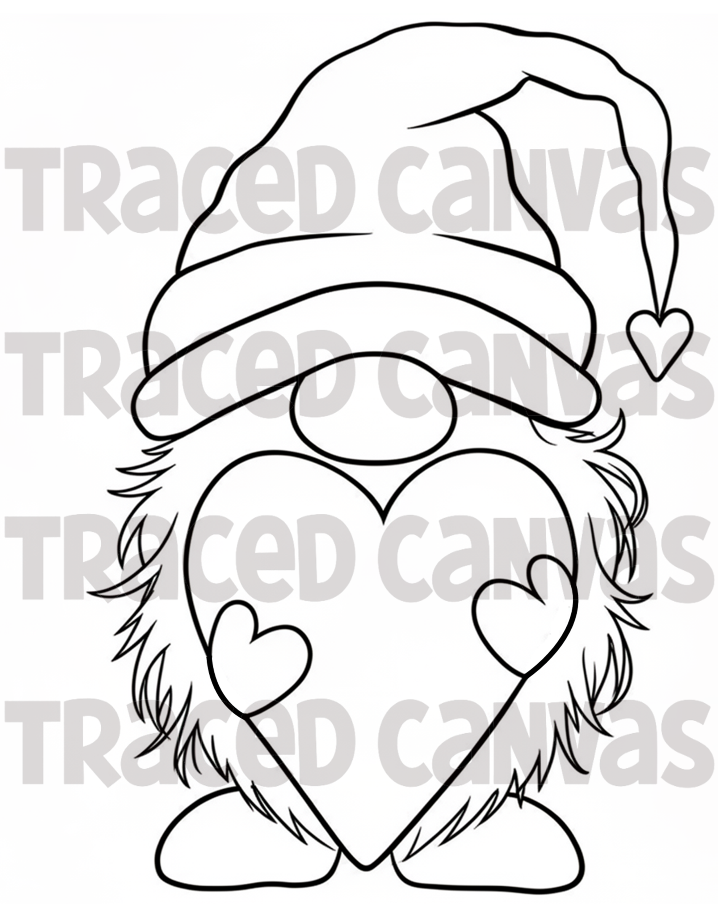 Hearty Gnome - Traced Canvas